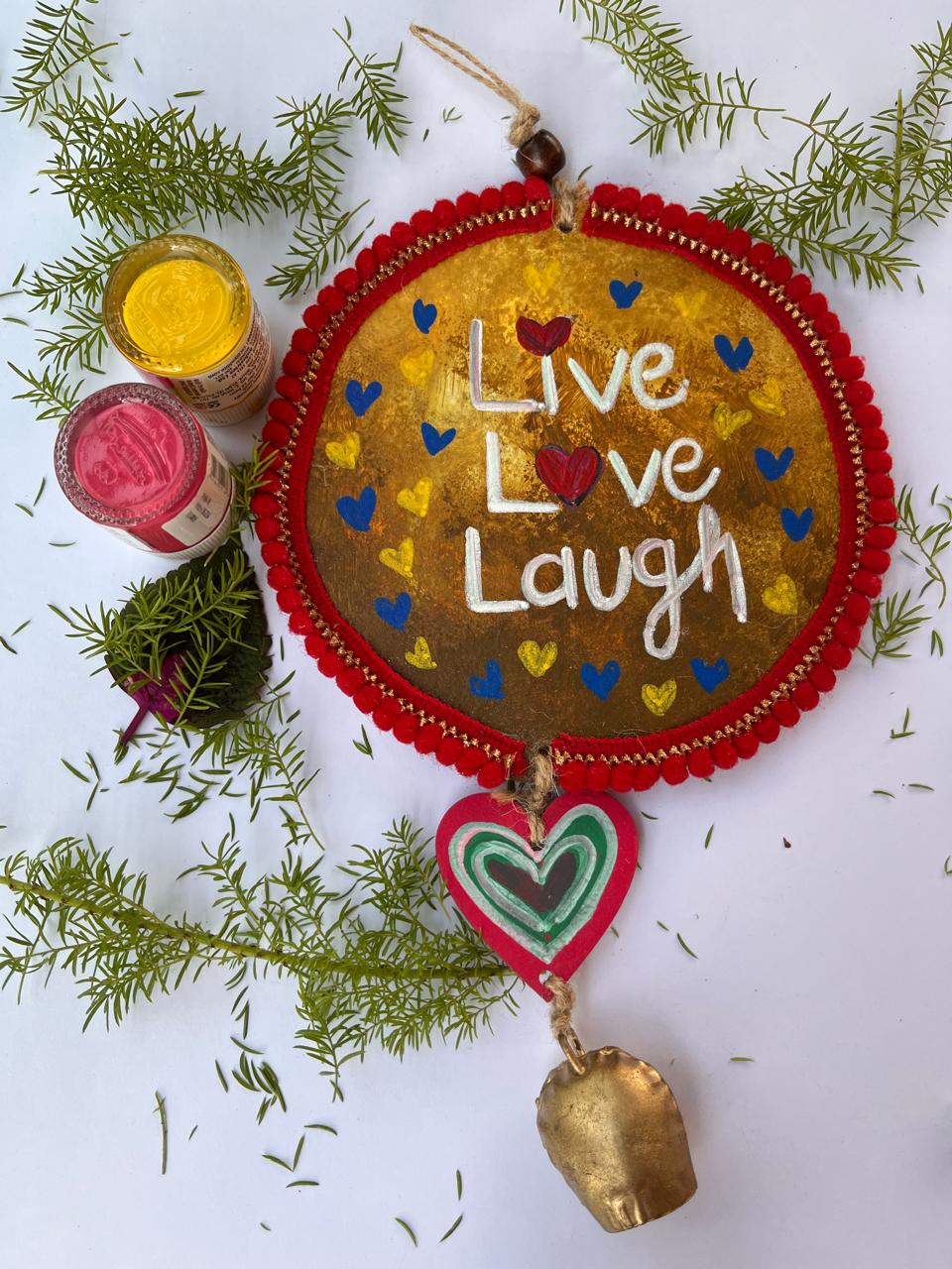 Handcrafted Wall Hanging- Live Love Laugh